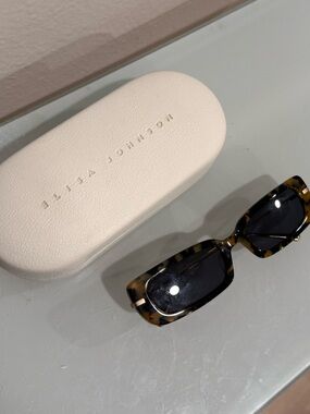 Elisa Johnson Tortoiseshell Rectangular Sunglasses